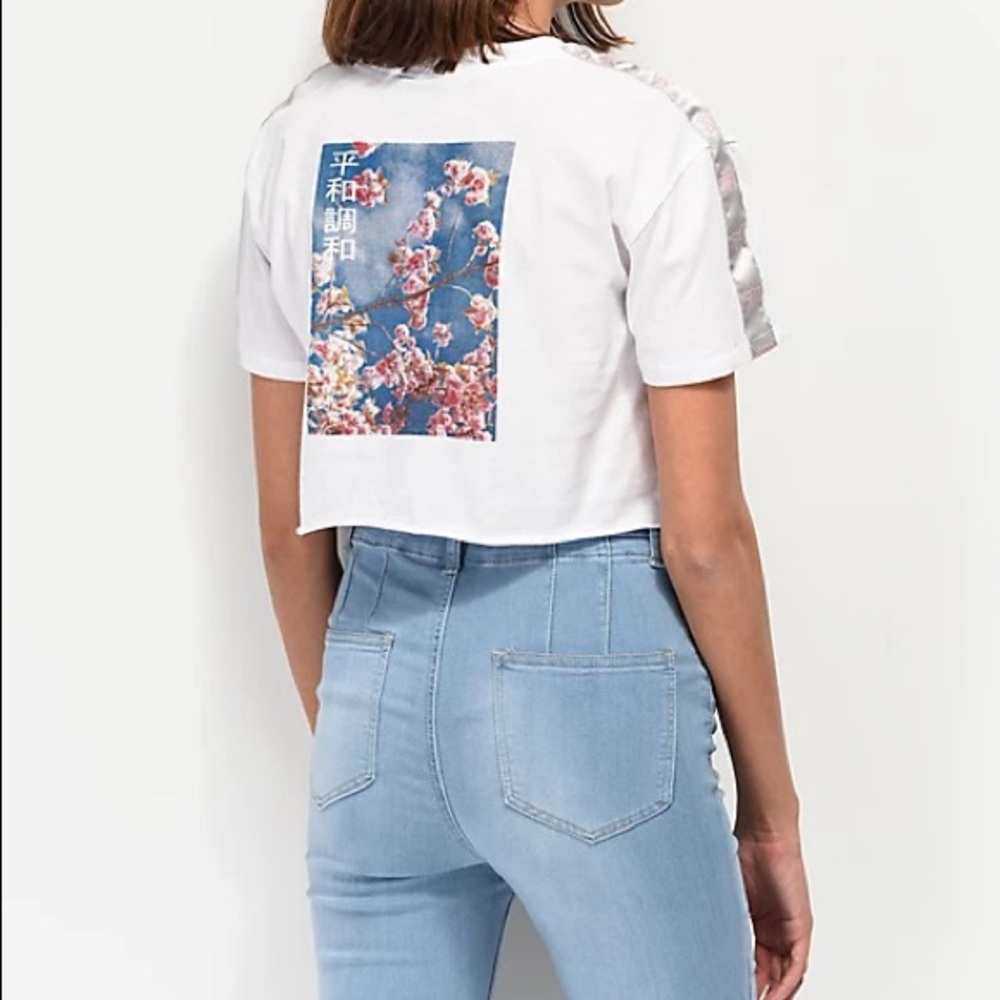 Zumiez Cherry Blossom Crop Top